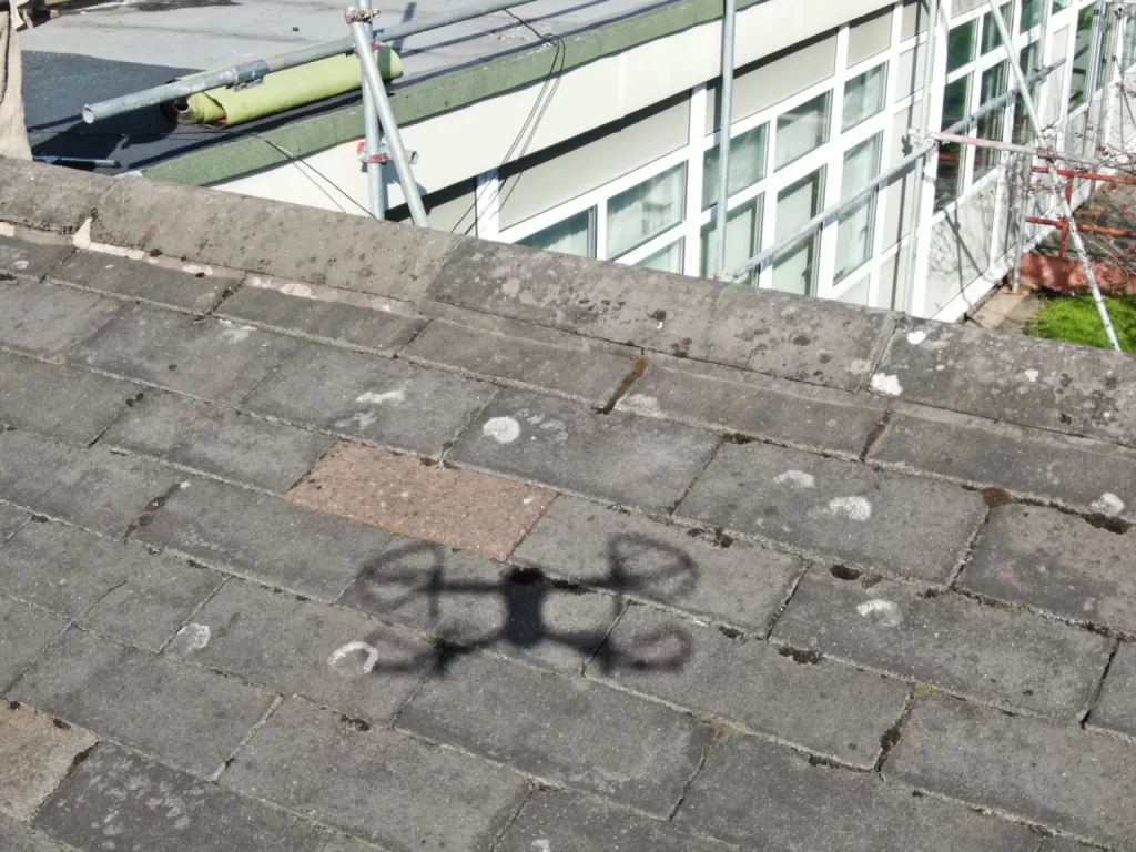 Aerial roof survey with a drone