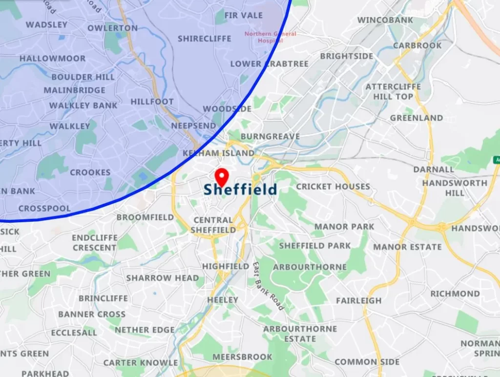 Sheffield Drone Airspace Map Overview