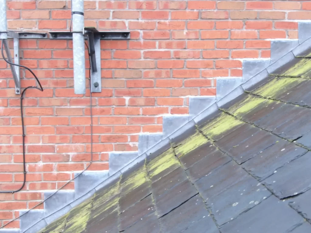 Slate roof survey with a drone