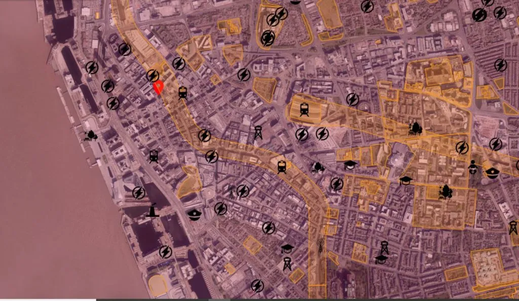 Liverpool City Centre Drone Safety Map Overview