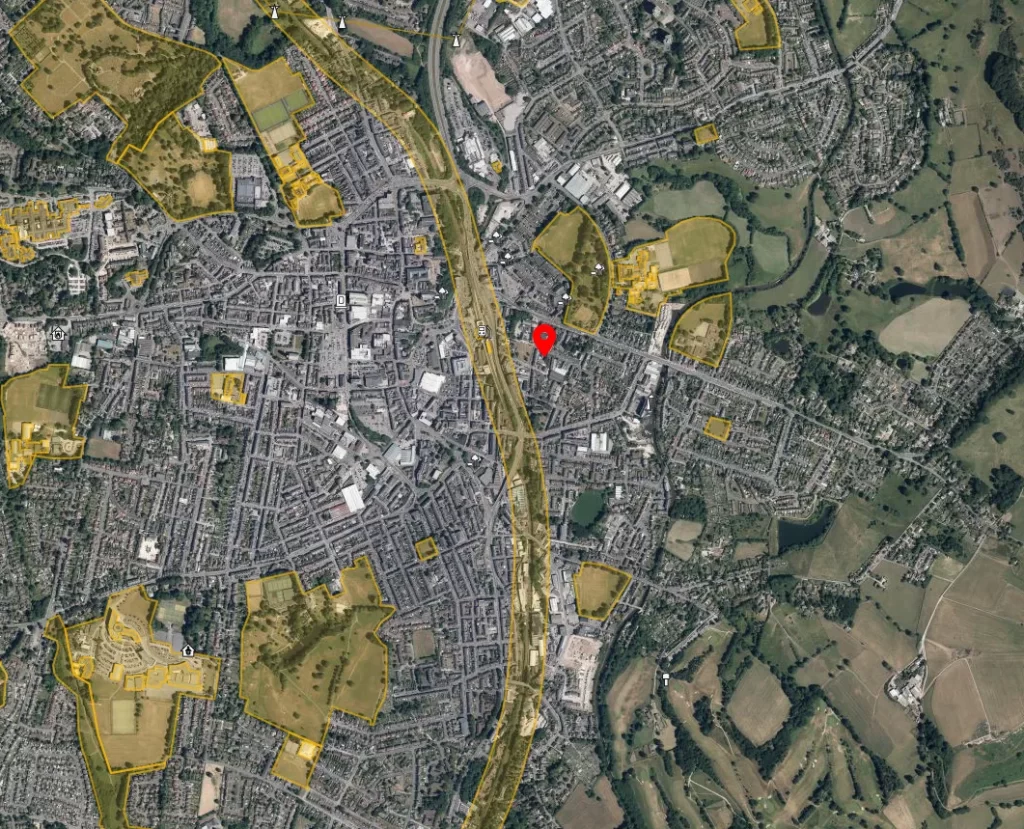 Macclesfield Drone Safety Map Satellite Overview