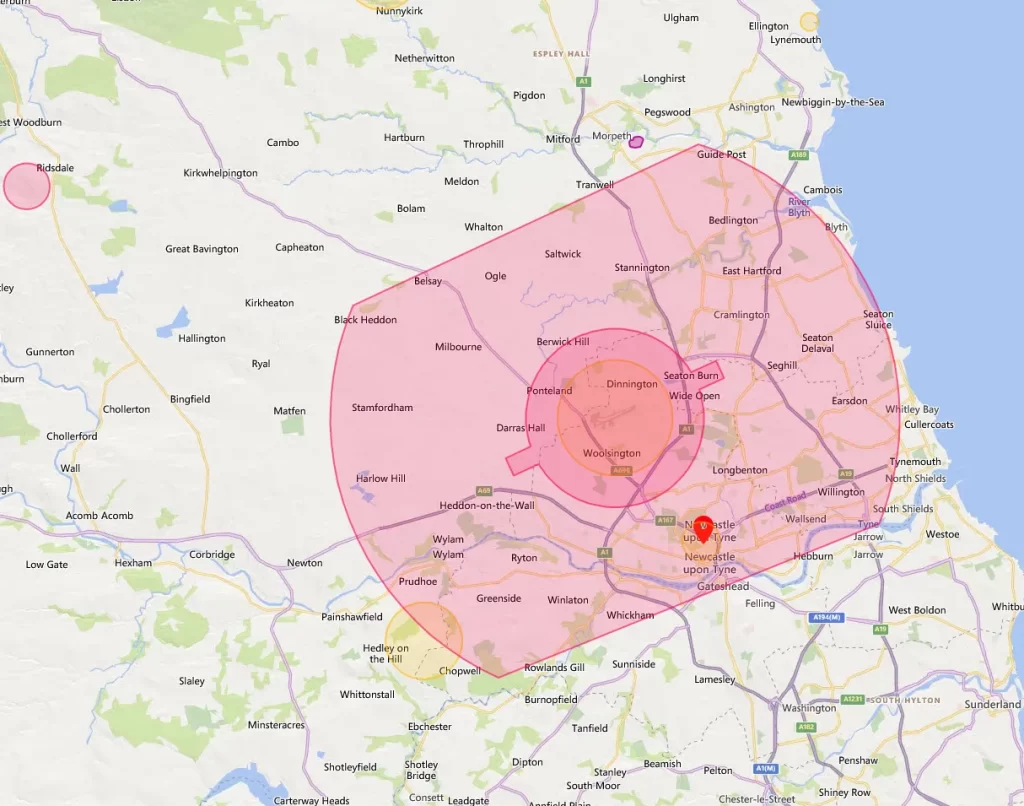 Newcastle Drone Airspace Map Overview