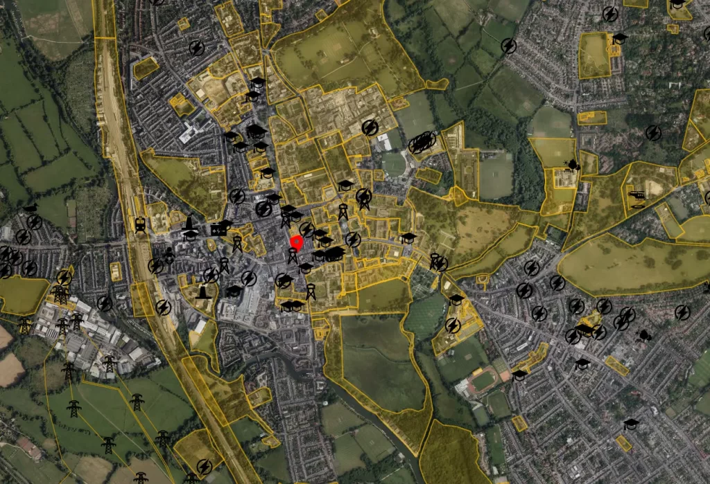 Oxford Centre Drone Safety Map Overview