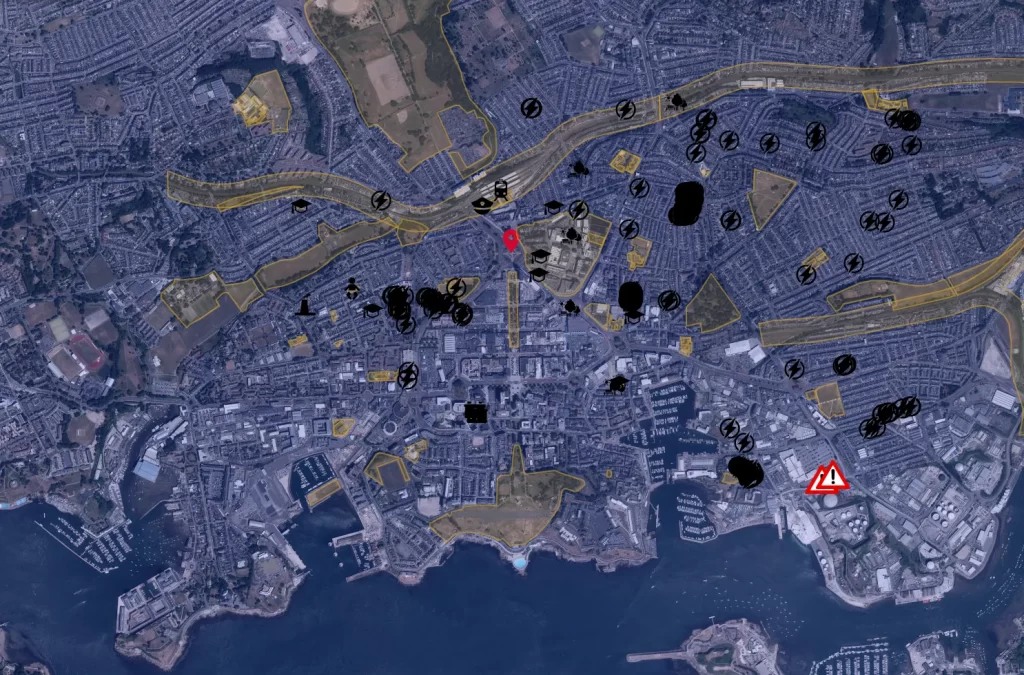 Plymouth Drone Safety Map Overview