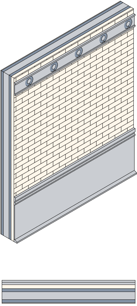 LOD 300 External Wall Measured Survey visual representation