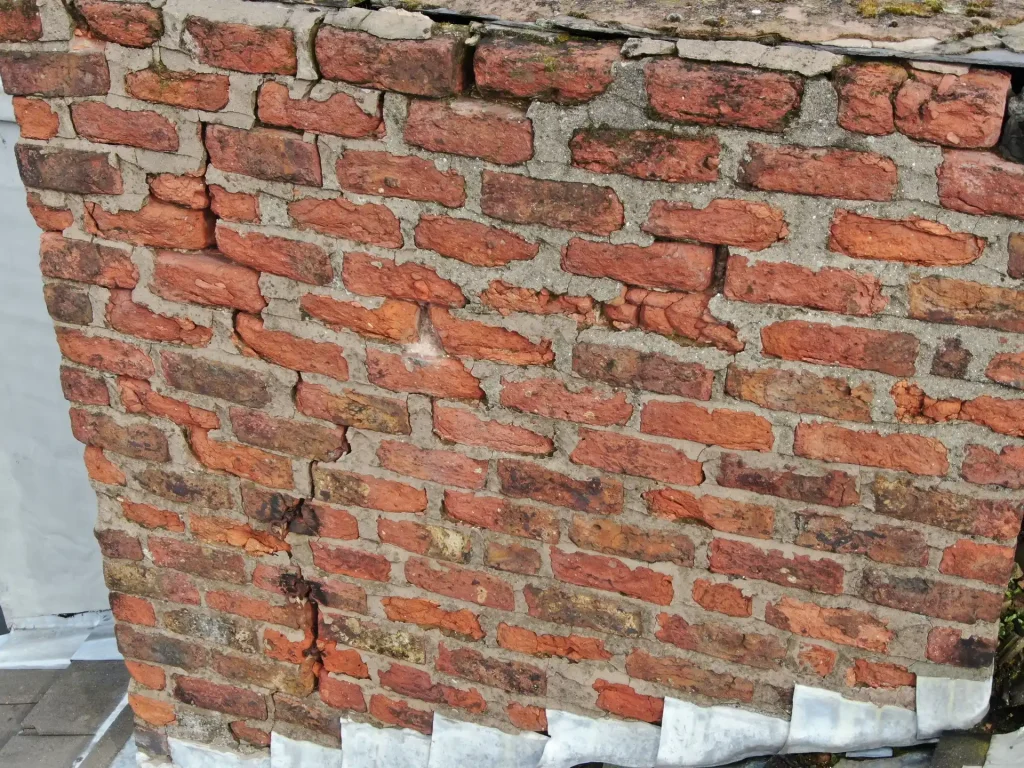 Structural Cracking at height identified by drone imagery