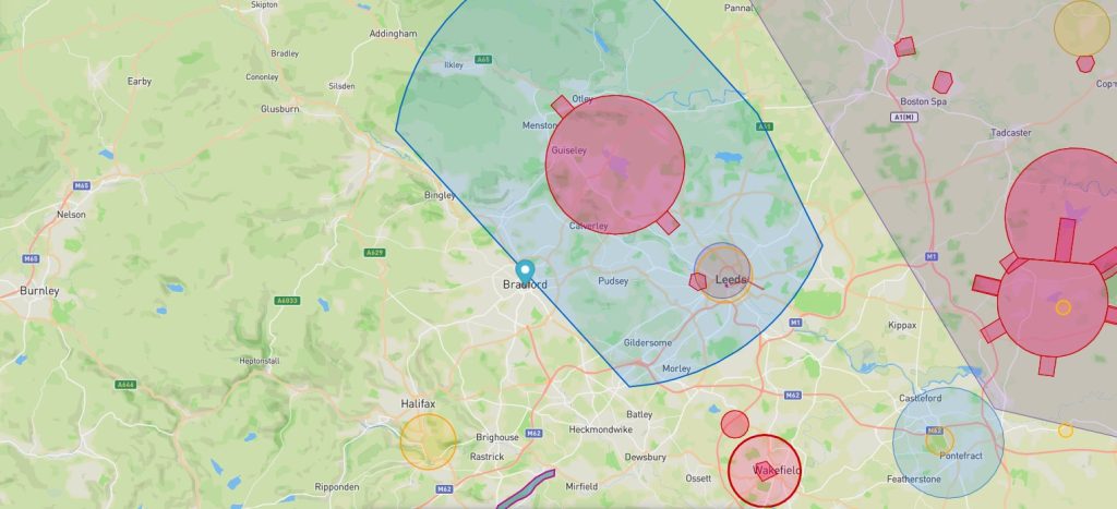 Bradford Drone Airspace Map Overview