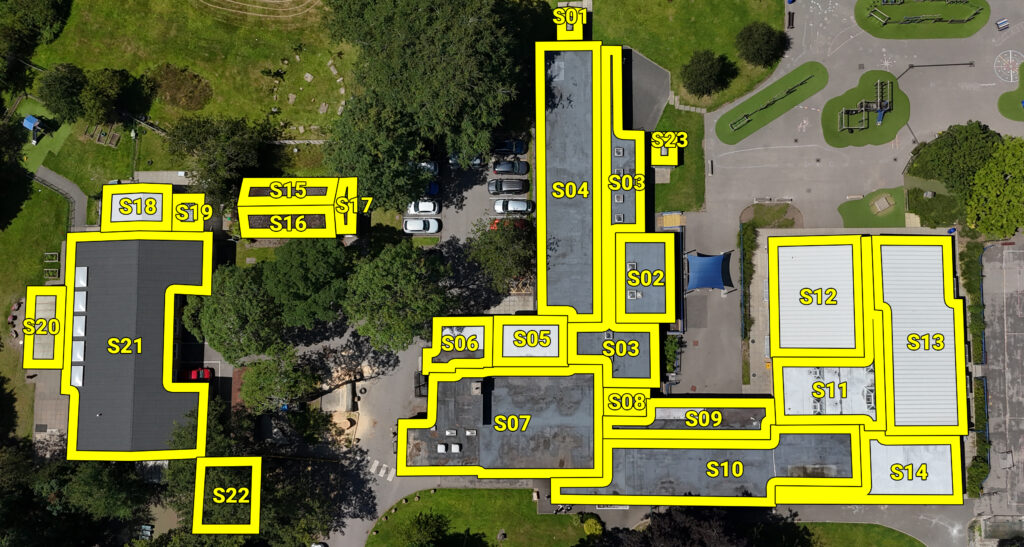 School Site Drone Sectioned Overview