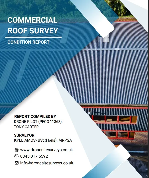 Cover of the commercial roof survey condition report